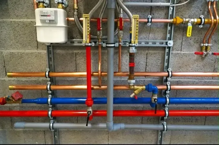 Réseau de tuyauterie chauffage et gaz installé par SDR Habitat 44
